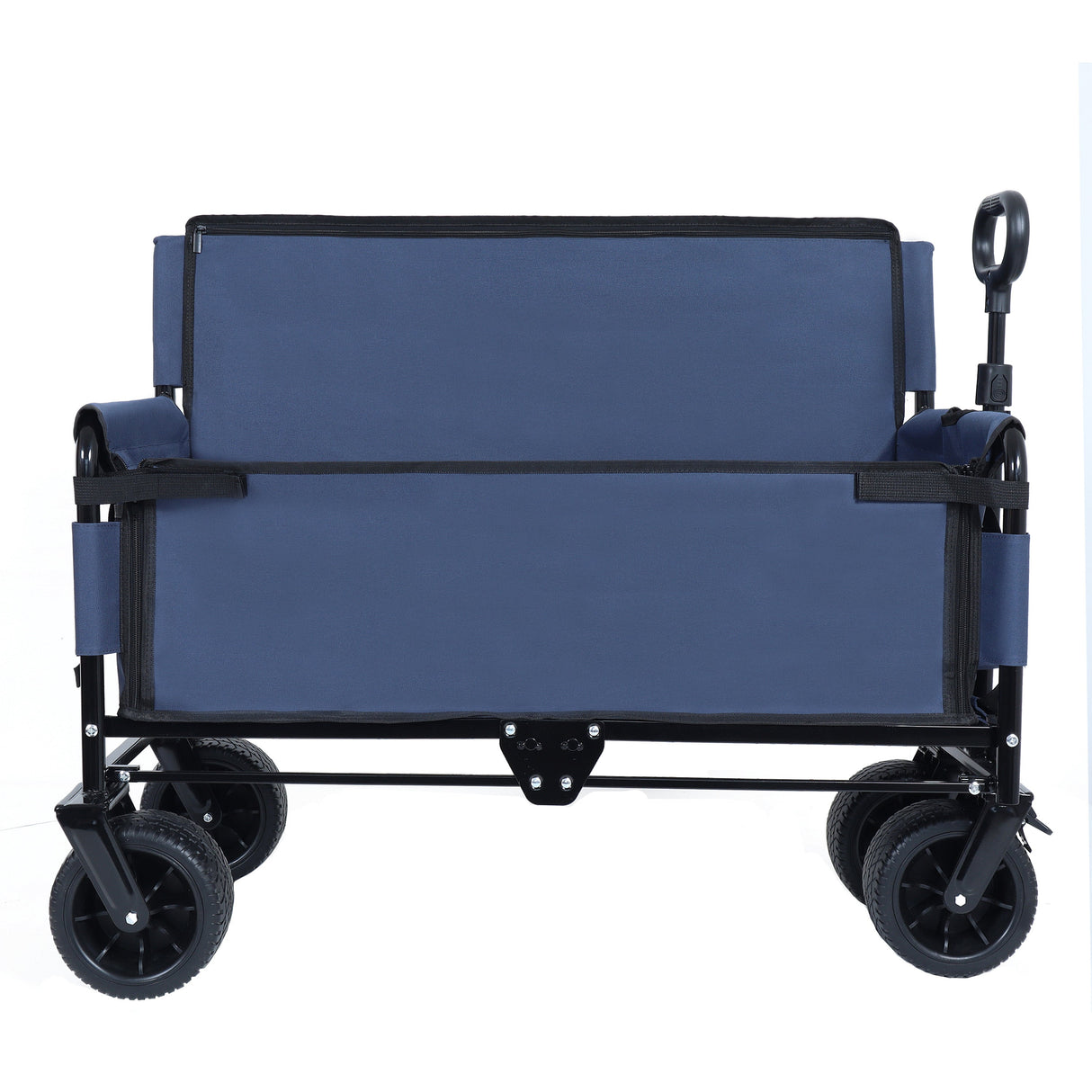 3-in-1 Convertible Folding Wagon Cart with Bench Seat & Storage