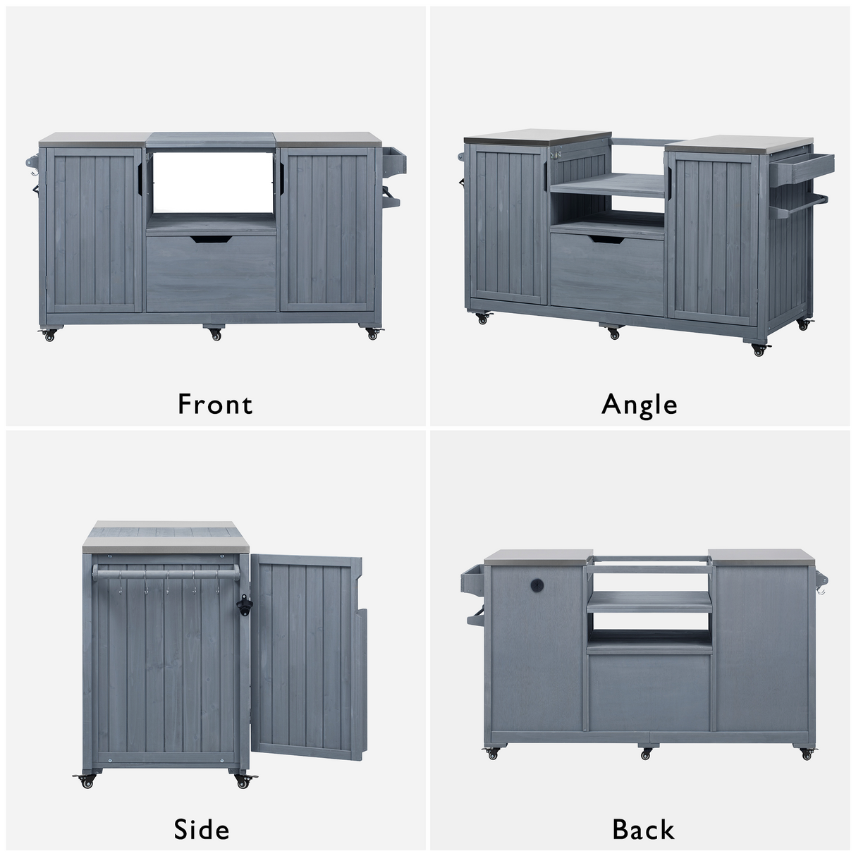 K&K 66.5" Outdoor Kitchen Island for Big Green Egg Grills