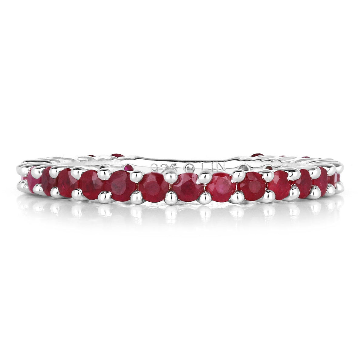 1.04 Carat Genuine Ruby .925 Sterling Silver Ring