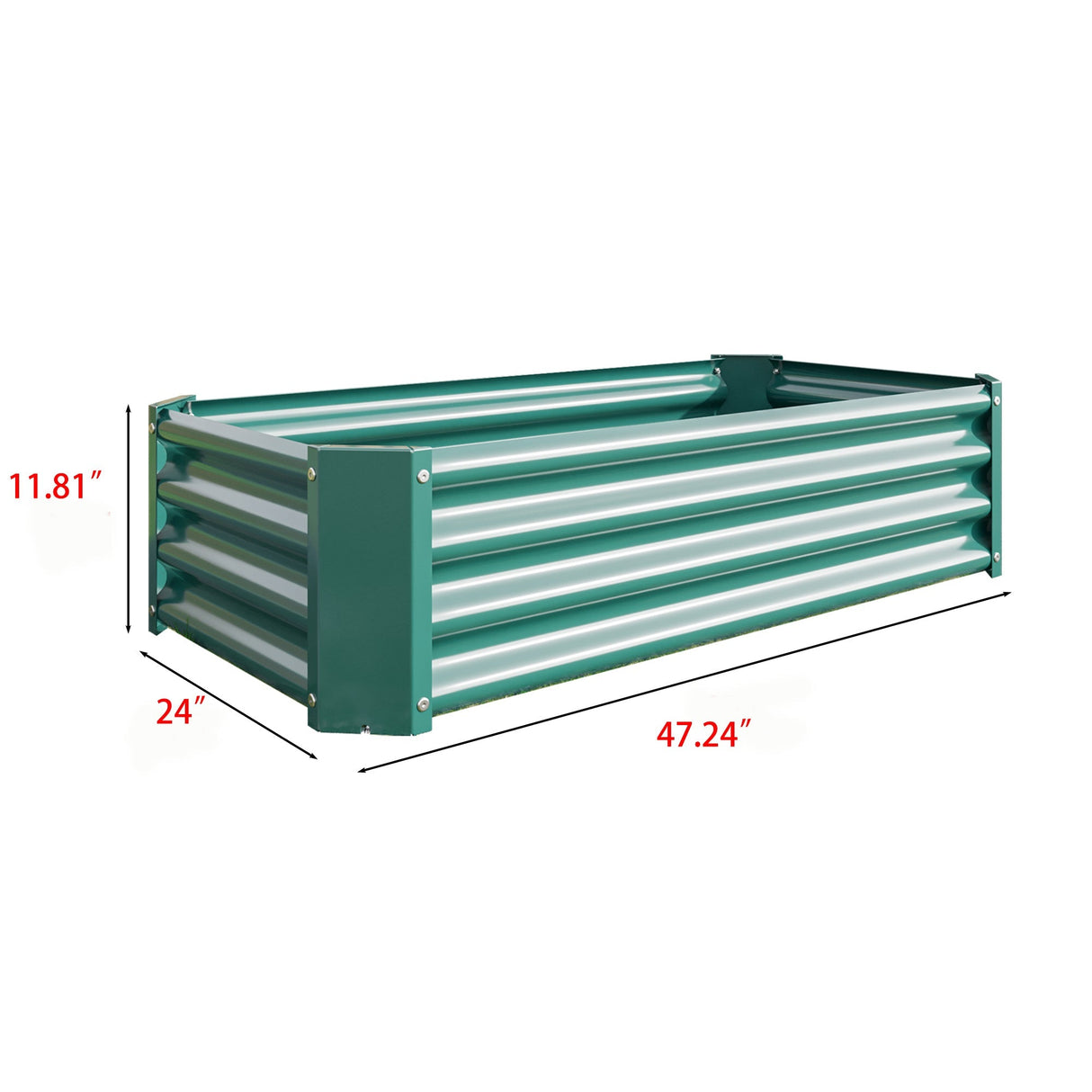 Metal Raised Garden Bed, Rectangle Raised Planter 4×2×1ft