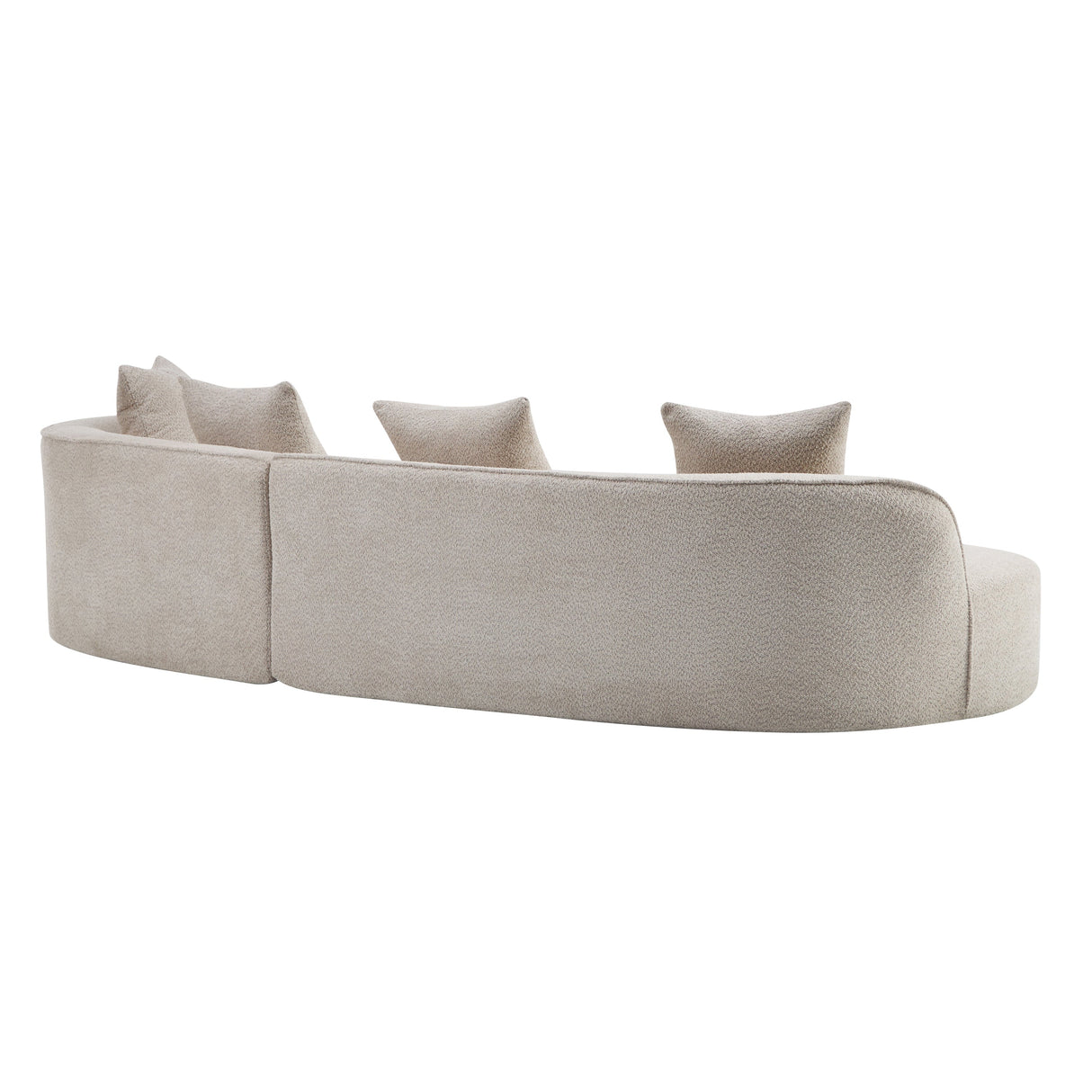 126" Curved Sectional Sofa (Almond-D28 Full Foam)