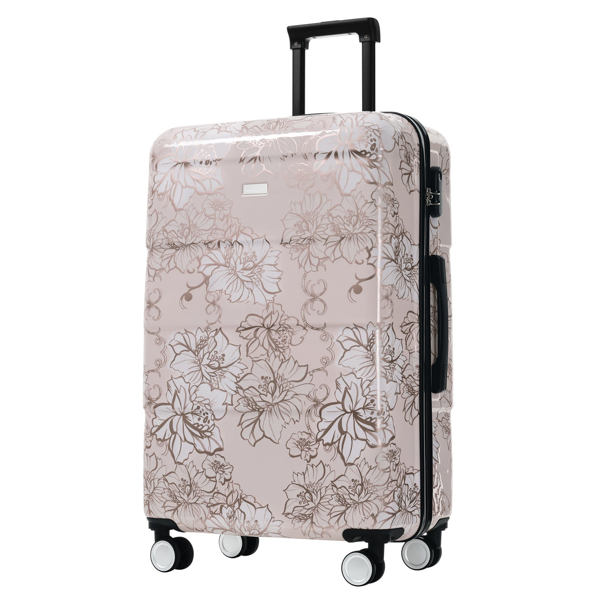 Luggage Sets New Model PC+ABS 5pcs Hardside Lightweight Durable Suitcase with Cosmetic Case and Handbag Spinner Wheels