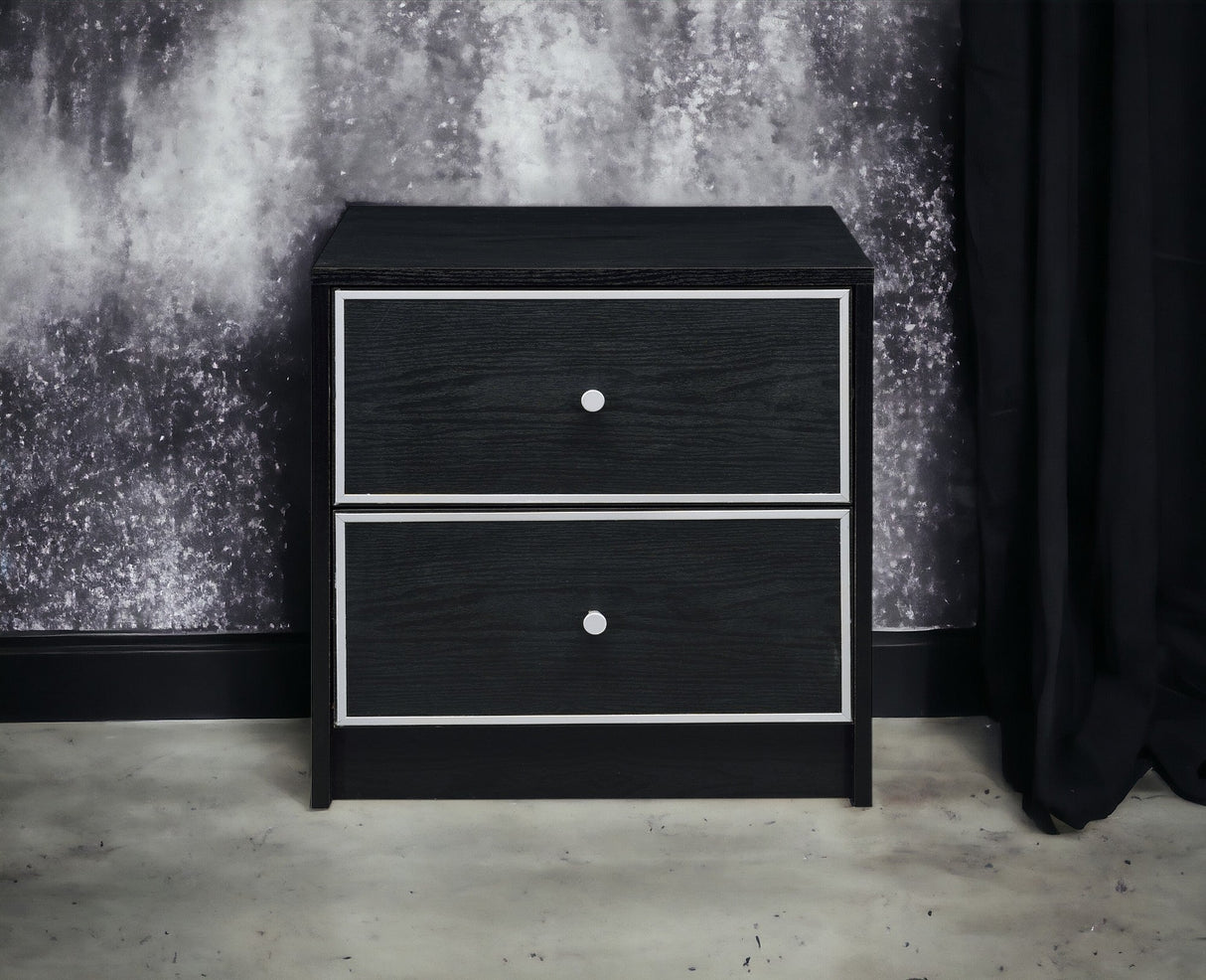 Modern Black Nightstand Table