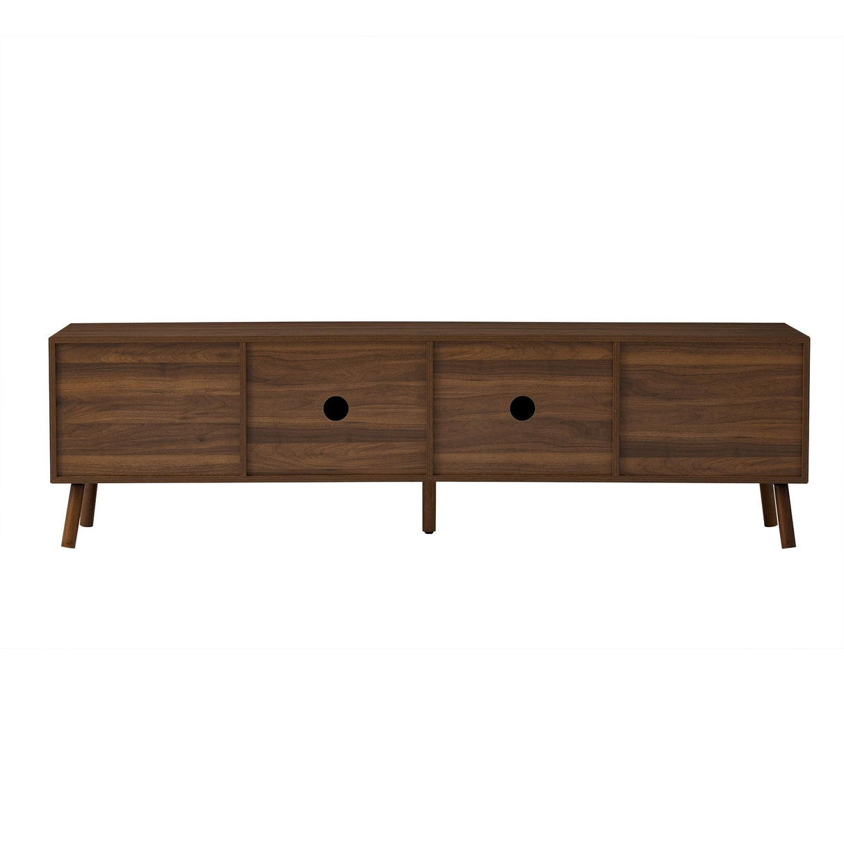 70inch Modern TV Stand for TVs up to 80 Inches with Walnut Legs