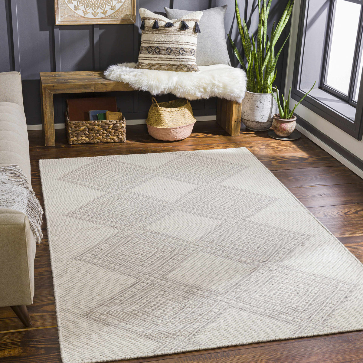 Aanislag Cream Wool Rug - Clearance