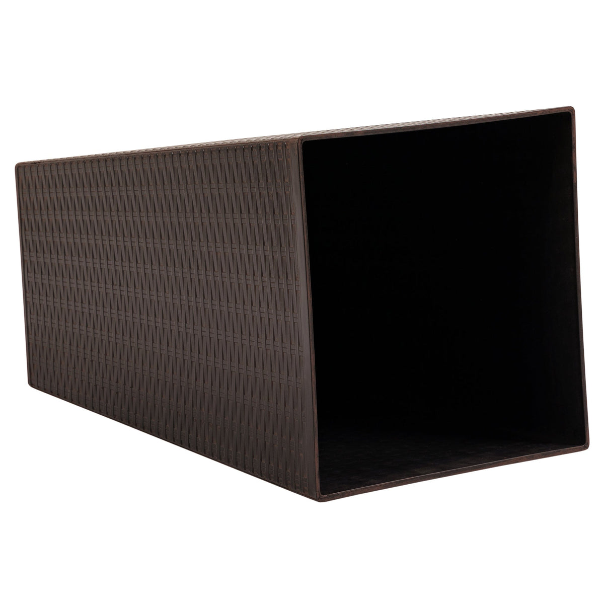 Tall Polypropylene Planter Set with Drainage - Brown or Black