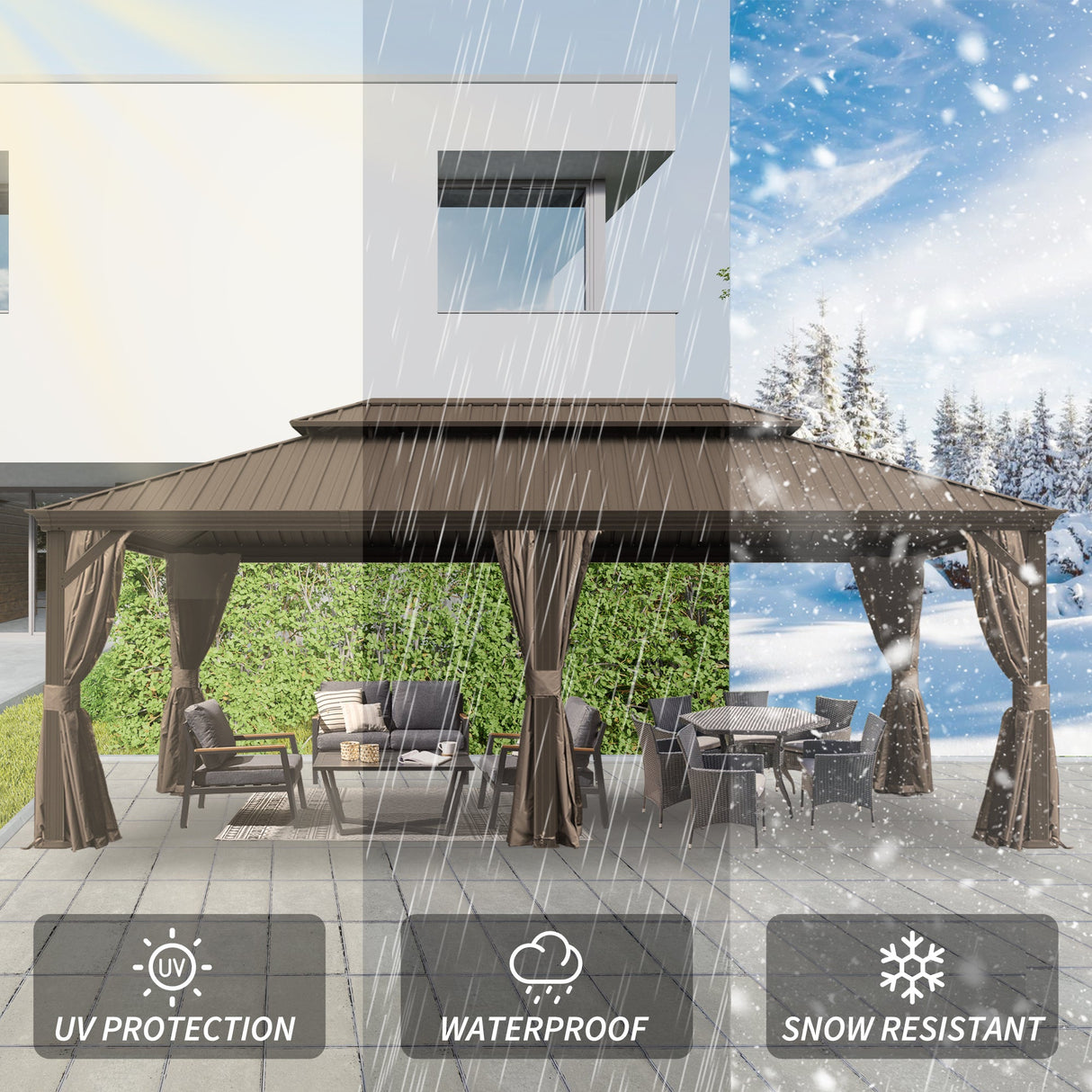 14' X 24' Hardtop Gazebo