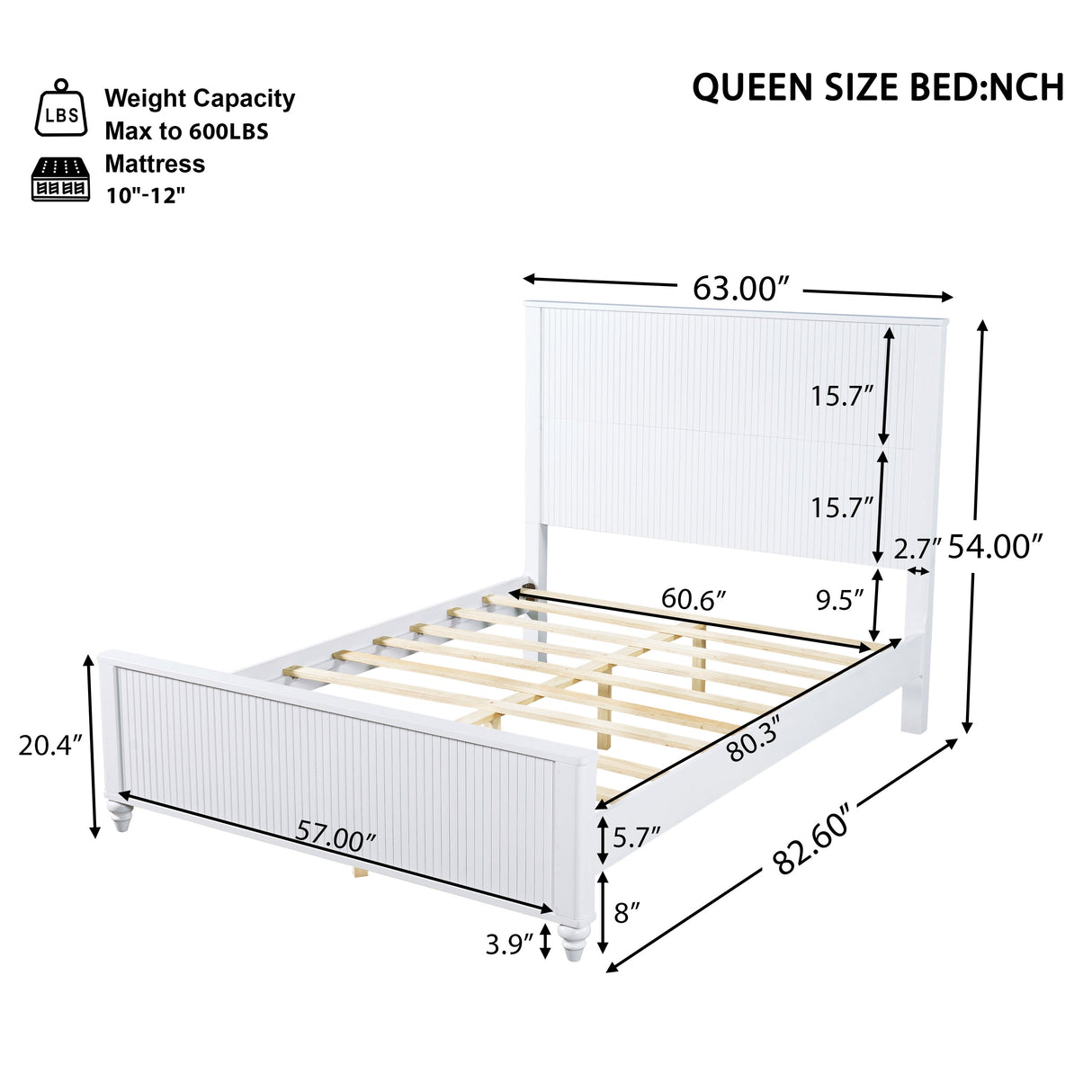 White Queen Size Bed Frame
