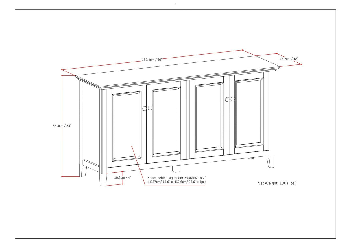 Amherst - 4 Door Storage Cabinet