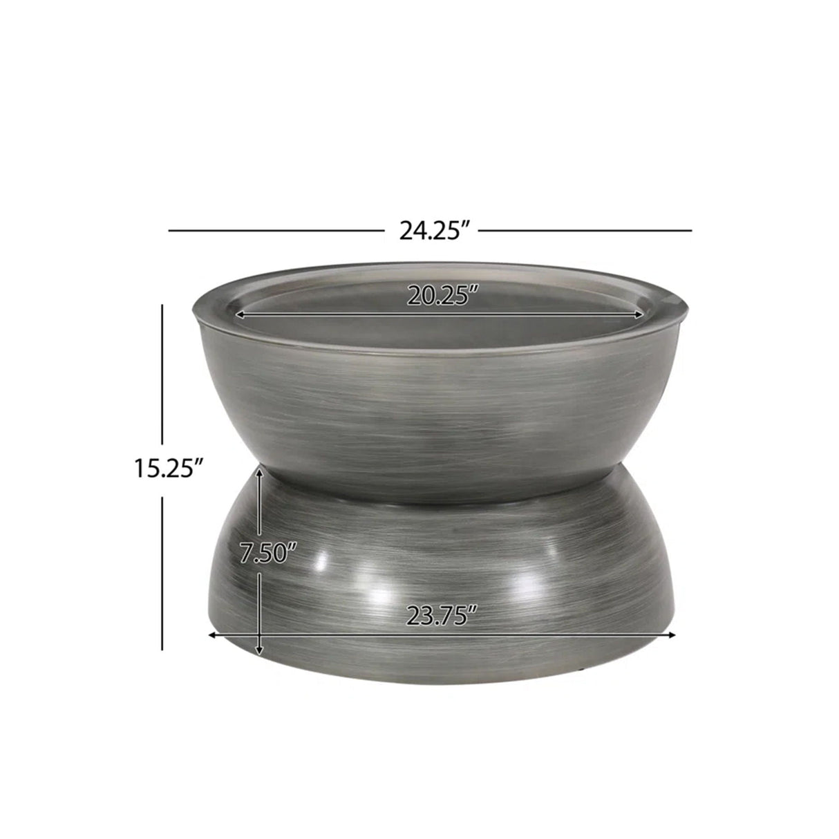 Sparling - Modern Iron Hourglass Coffee Table