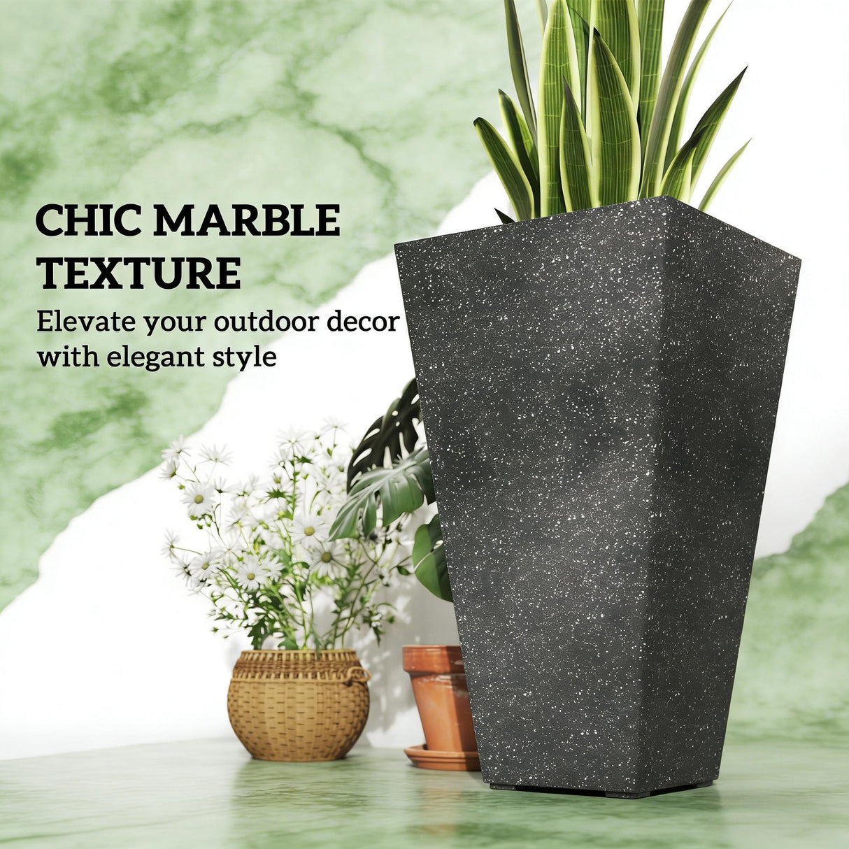 Stackable Taper Planters, Set of 3