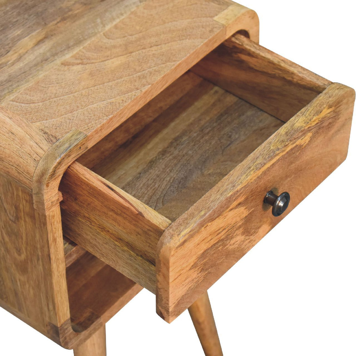 Mini Chestnut Curve Lower Bedside Nifhtstand