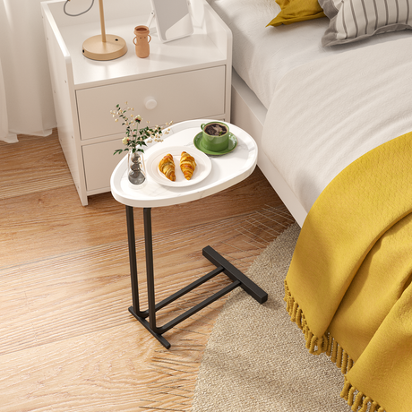 C-Shaped-Side-Table-(White)-Accent-Table