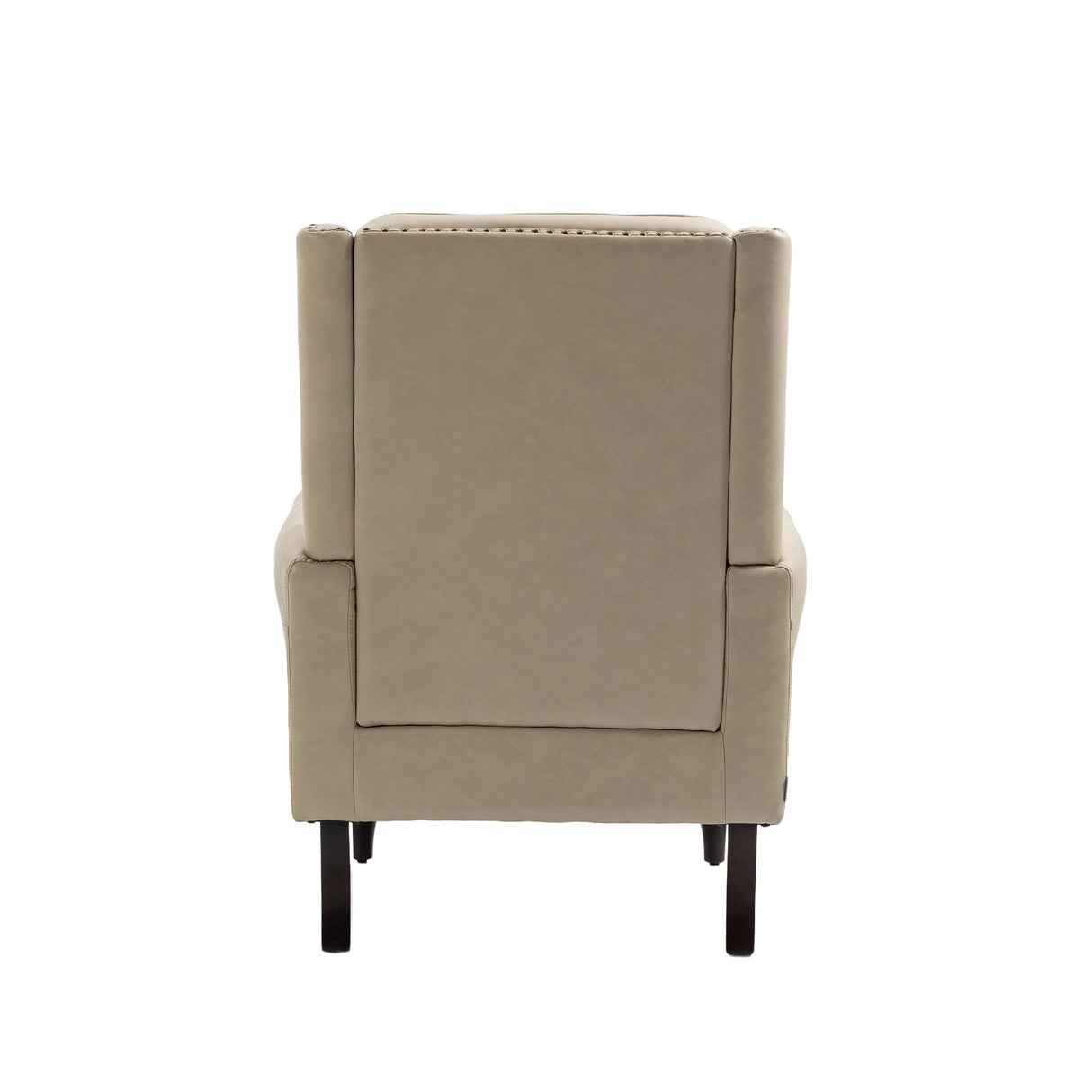 Modern Accent Lounge Chair with Sturdy Wood Legs in Camel PU Leather