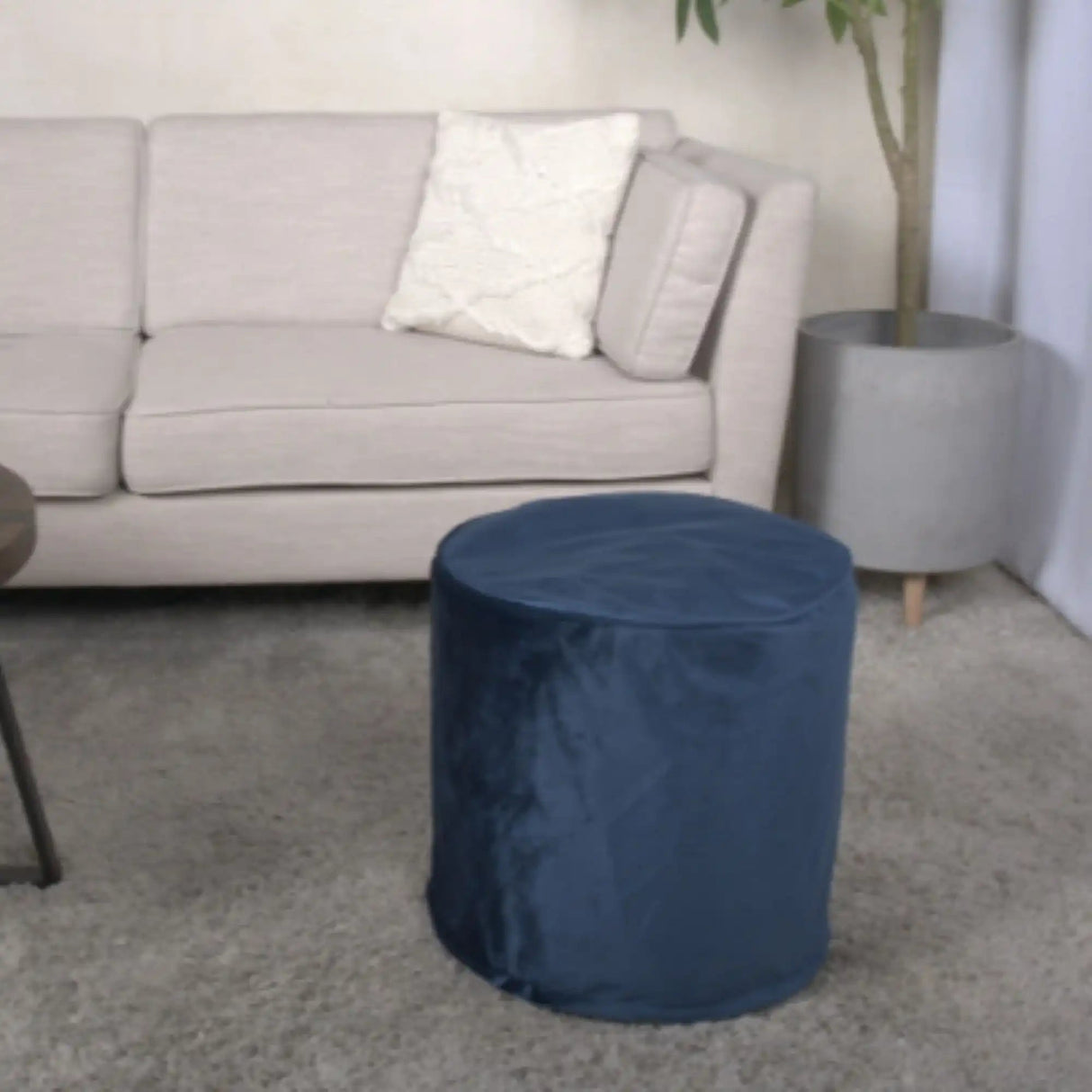 Shimon Cylinder Pouf Ottoman Floor Cushion