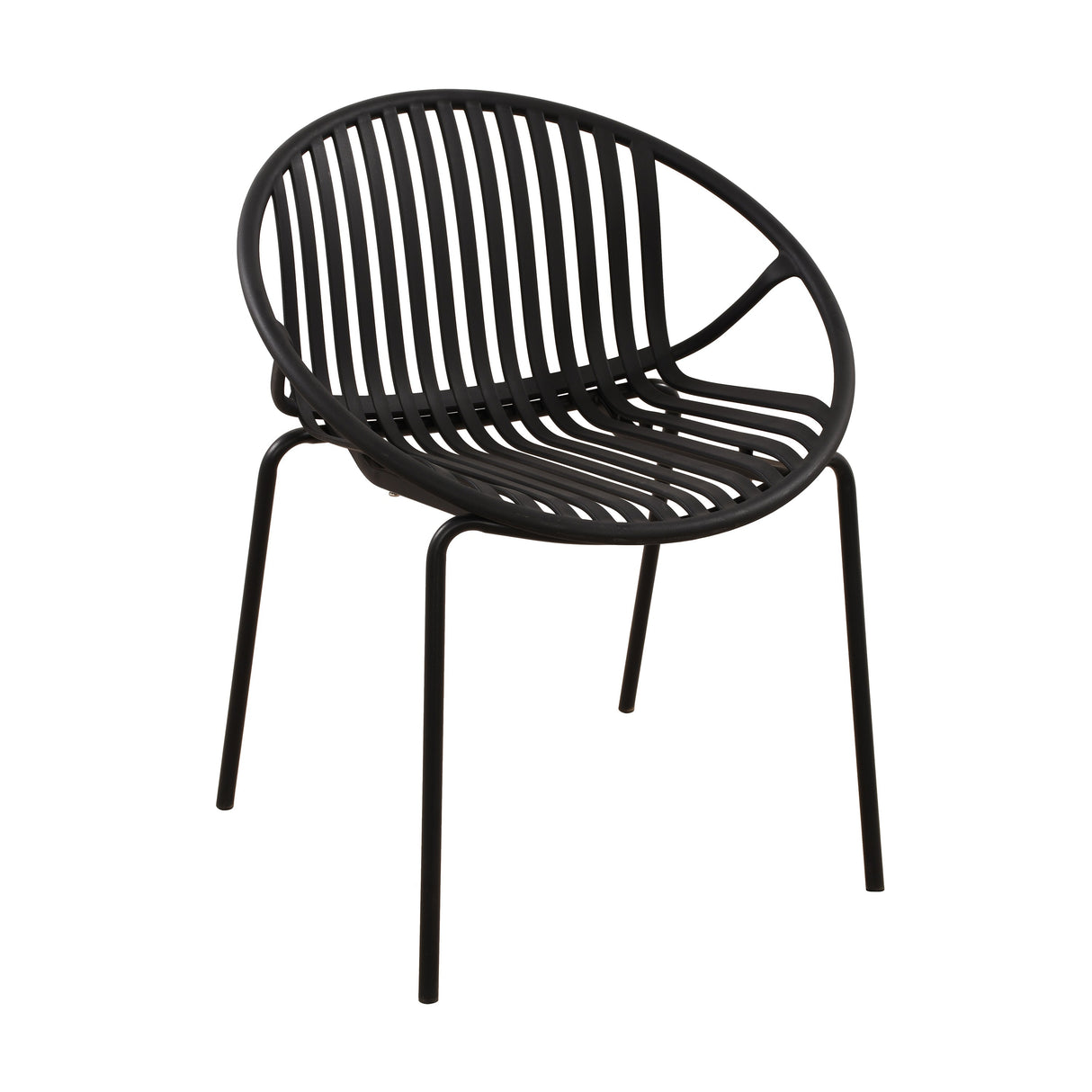 Modern Simple Art Style Patio Dining Chairs with Breathable Design (Set of 2)