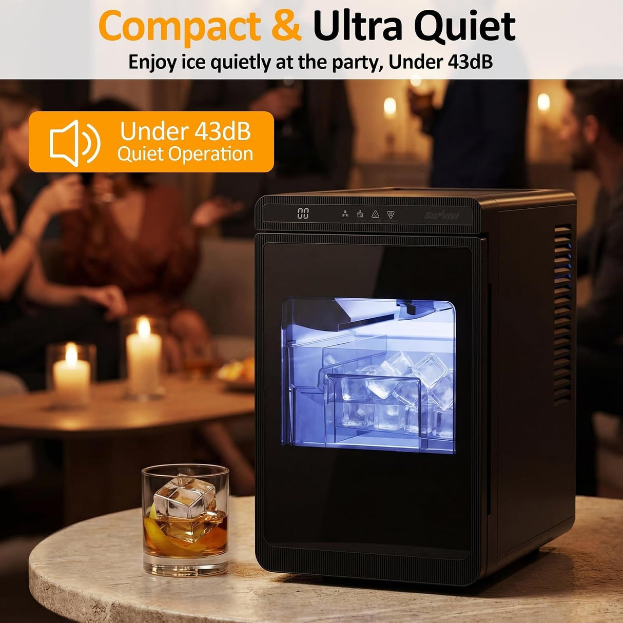 Clear Ice Maker, Compact Countertop Ice Machine