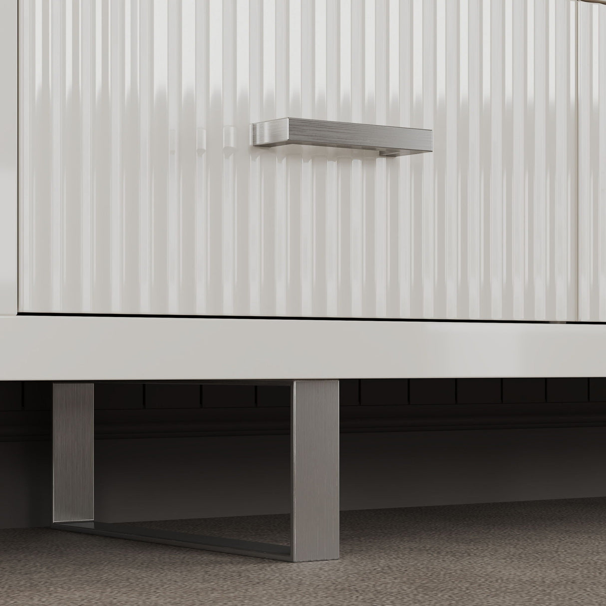 TV Stand With Slatted Drawers