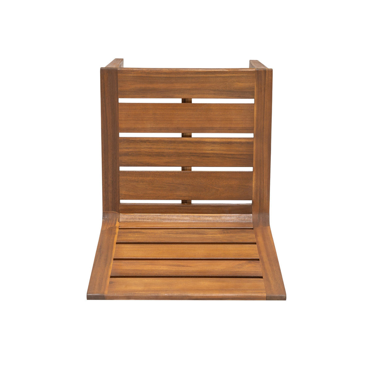 7 Piece Outdoor Acacia Wood Dining Set with Slatted Back Chairs - Teak