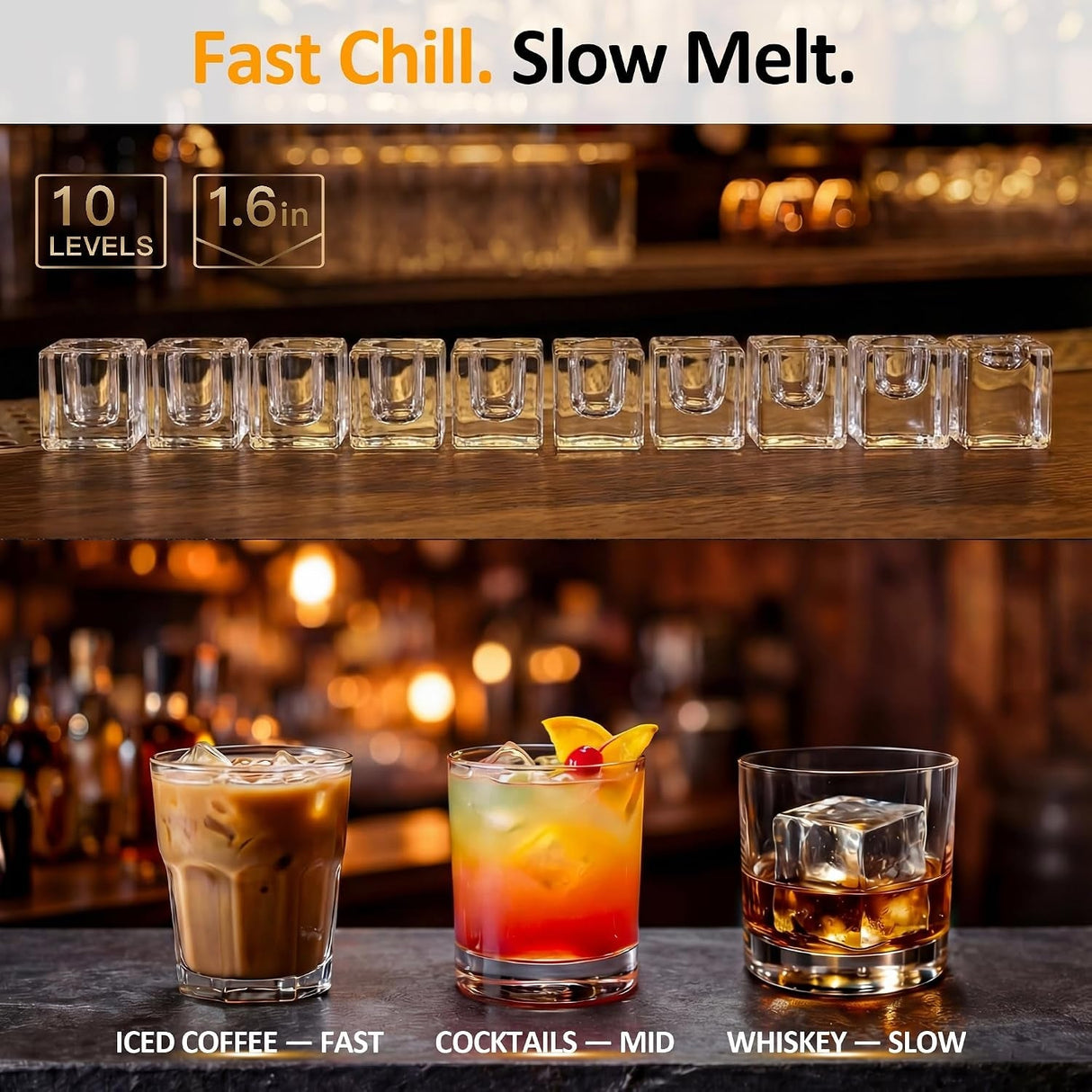Clear Ice Maker, Compact Countertop Ice Machine