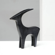 Black-Ribbed-Deer-Sculpture-Aluminum-Table-Décor,-6X1X6.8'-