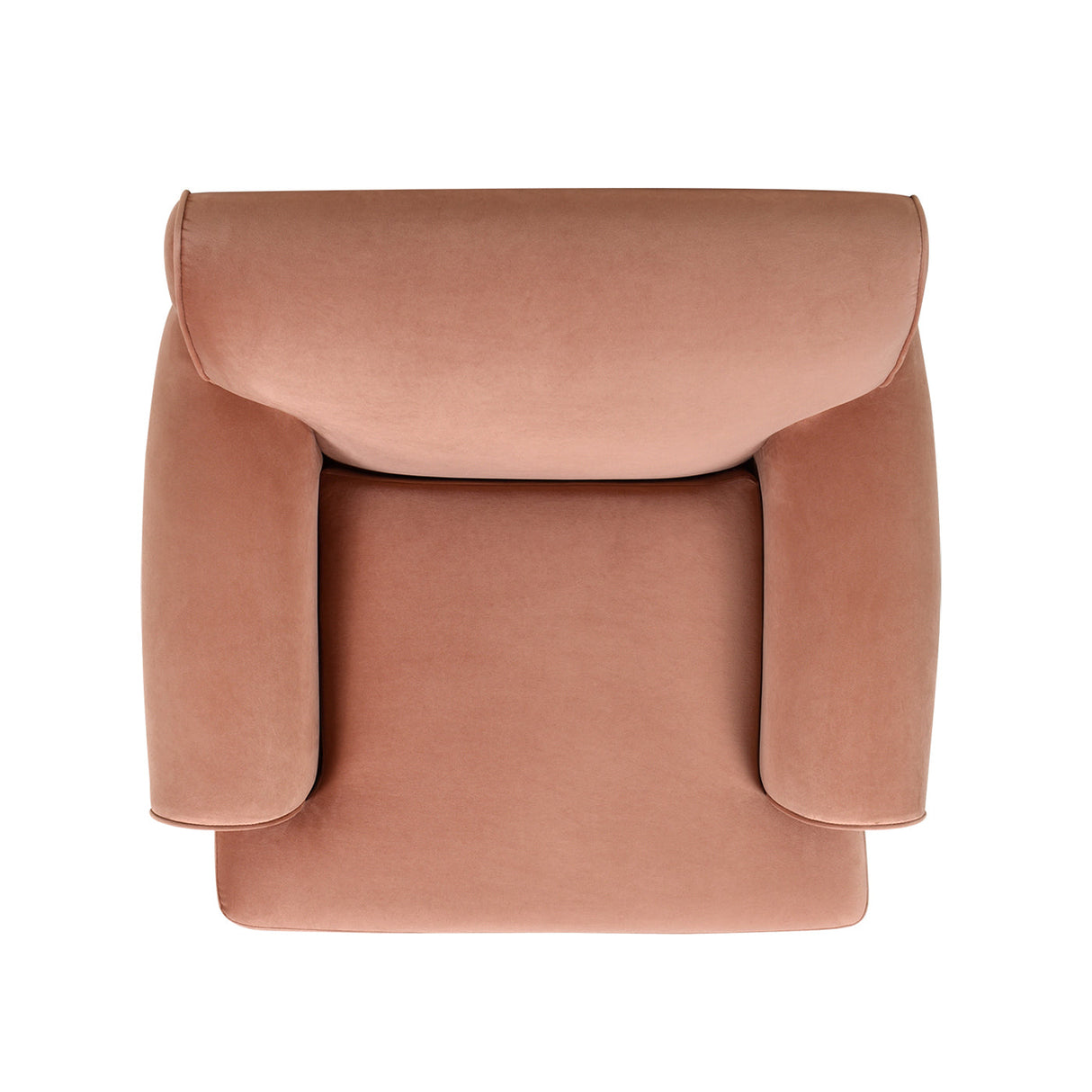 Alana 38" Lawson Accent Arm Chair Metal Casters, Peach Orange Velvet