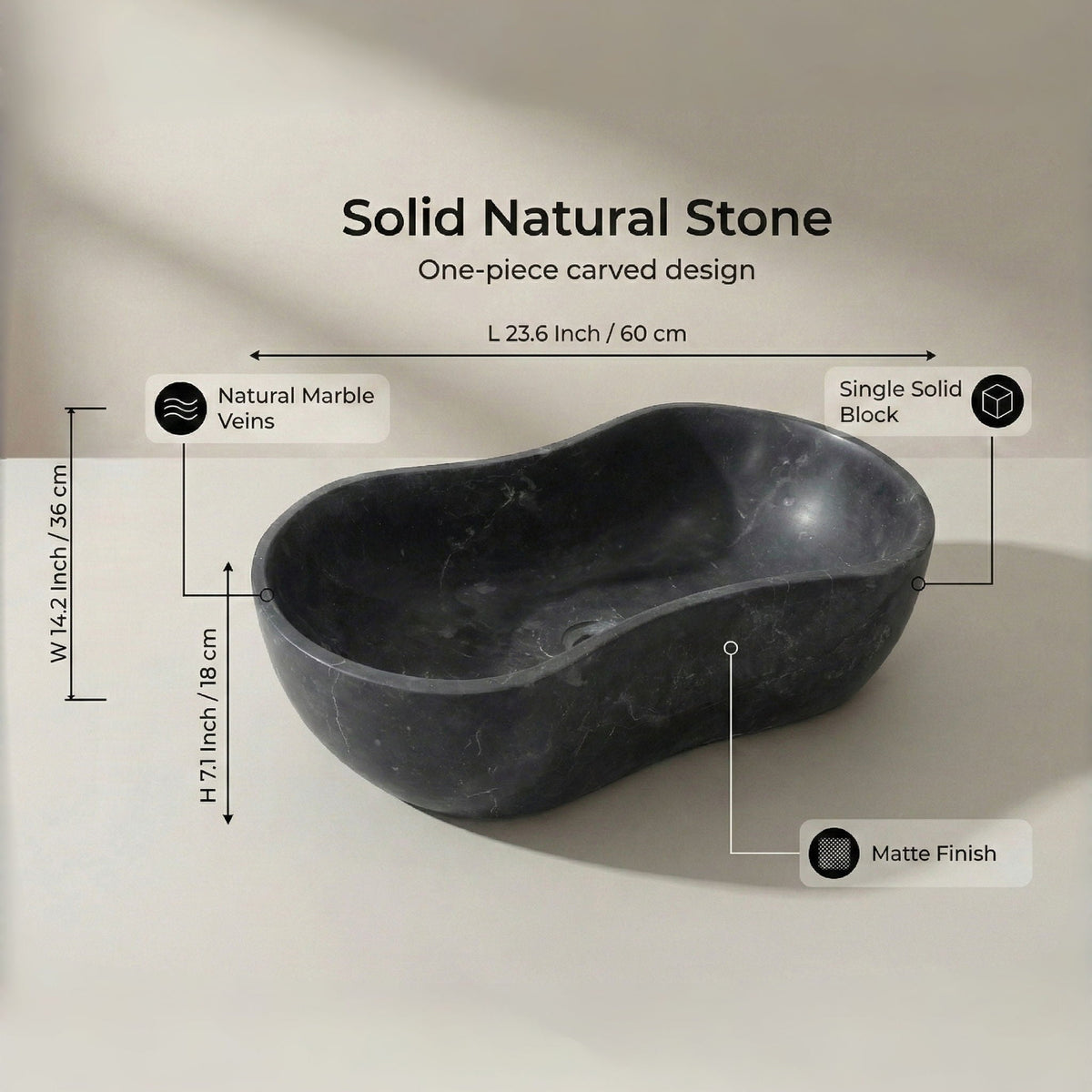 Bathroom Vessel Sink With Wavy Design
