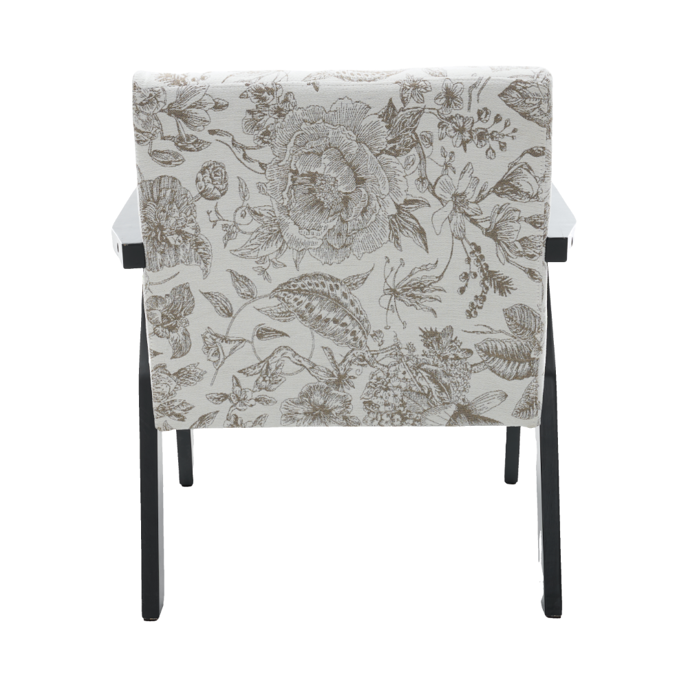 Mid-Century Modern Lounge Armchair - Seat Cushion (Beige + Grey)