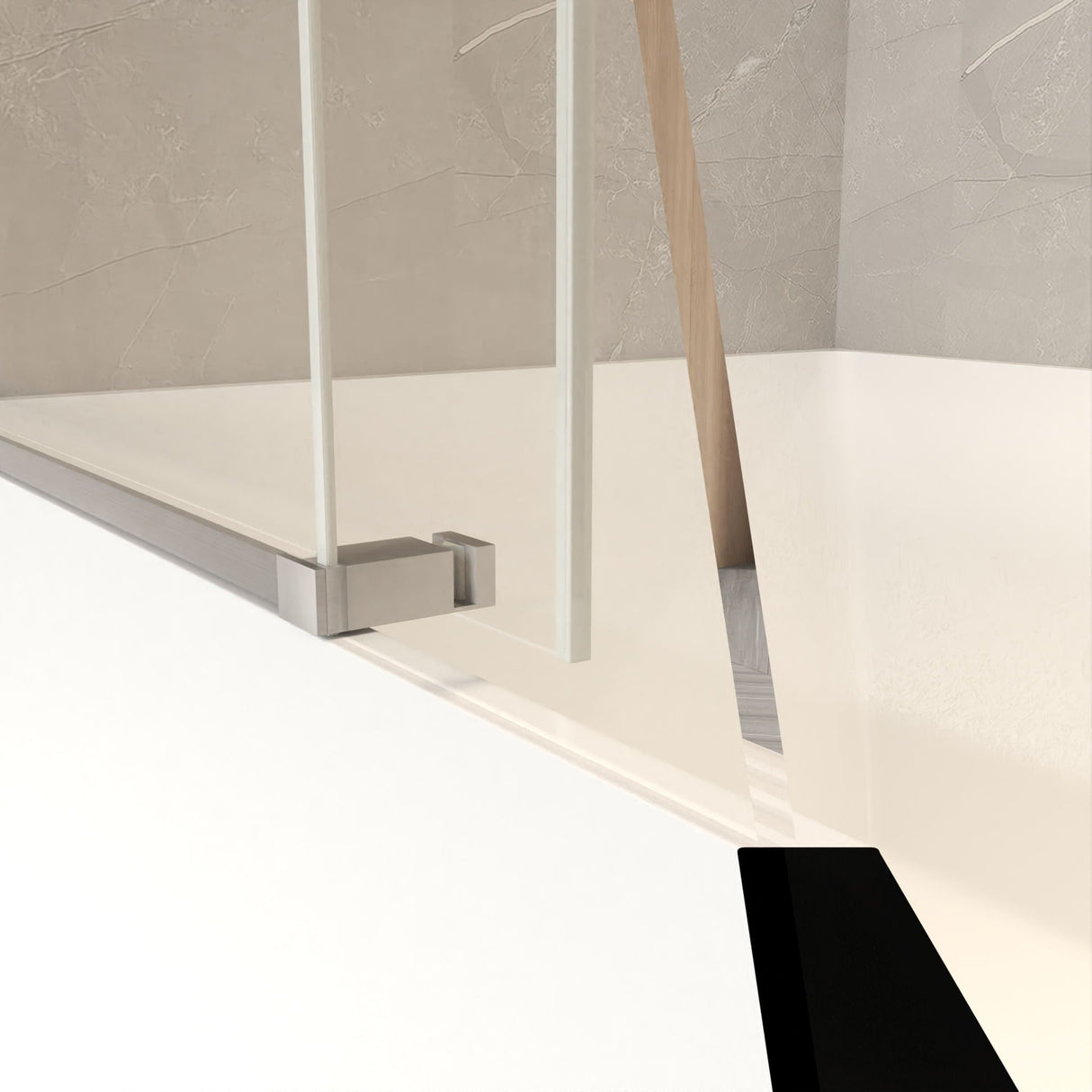 Frameless Sliding Bathtub Door With Frame