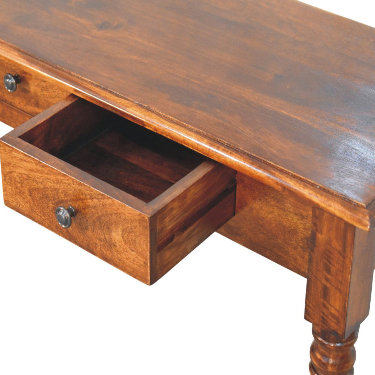 Turned Legs Drawer Console Table