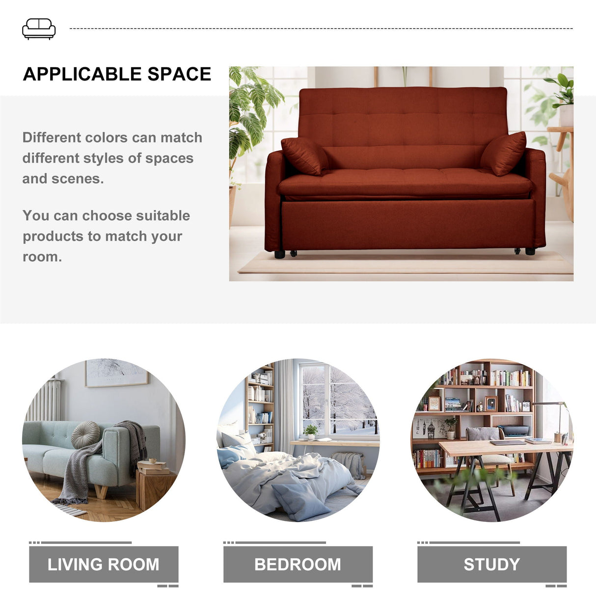 Balus - Sofa Bed Combination With Storage Pockets
