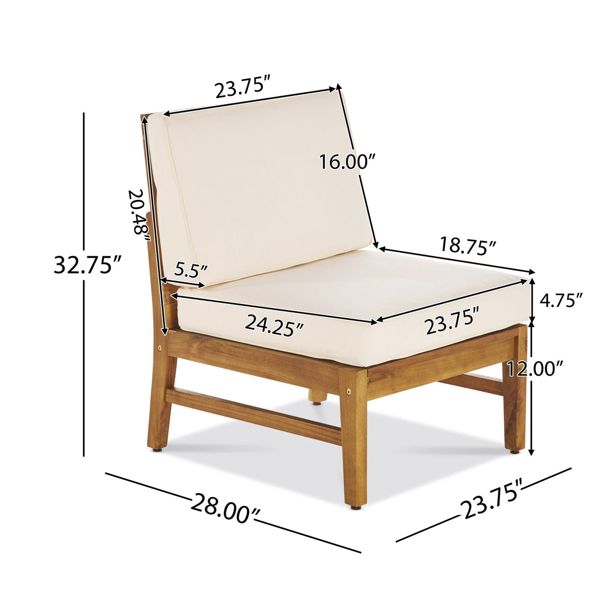 Perla - Armless Chair