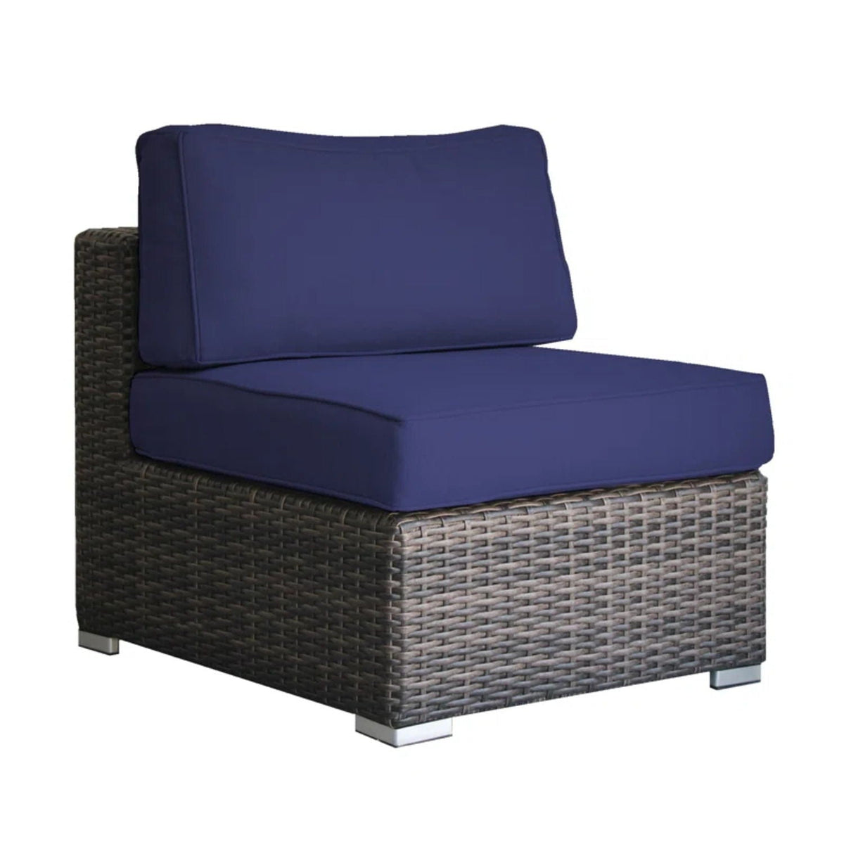 Modern Rattan Wicker Seating Group With Cushions