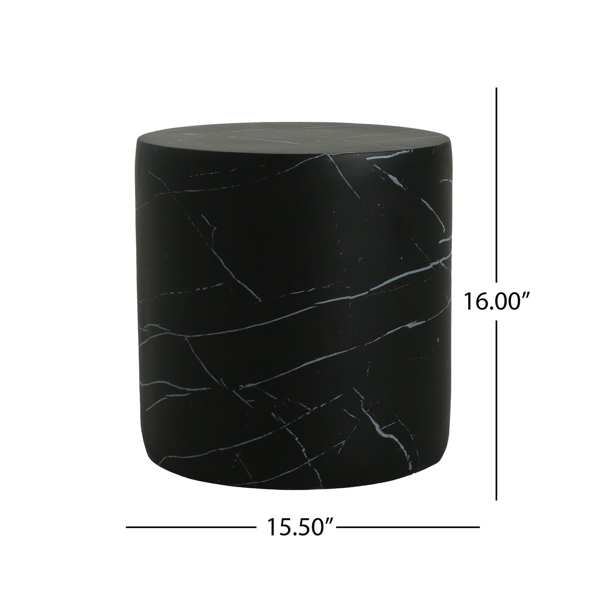 Cylindrical Design, Outdoor Lightweight Concrete Side Table