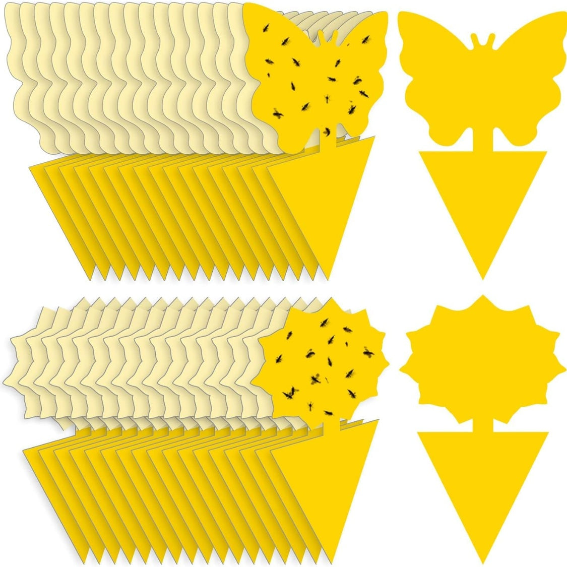 Fruit Fly & Fungus Gnat Traps 36 Pack – Yellow Sticky Bug Traps, Non-Toxic, Odorless, Indoor & Outdoor Plant Protection