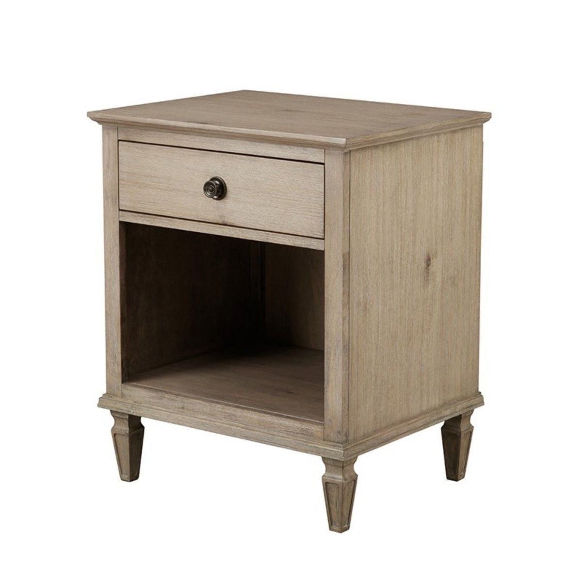 Victoria Nightstand with Open Storage - French Design - Multiple Colors