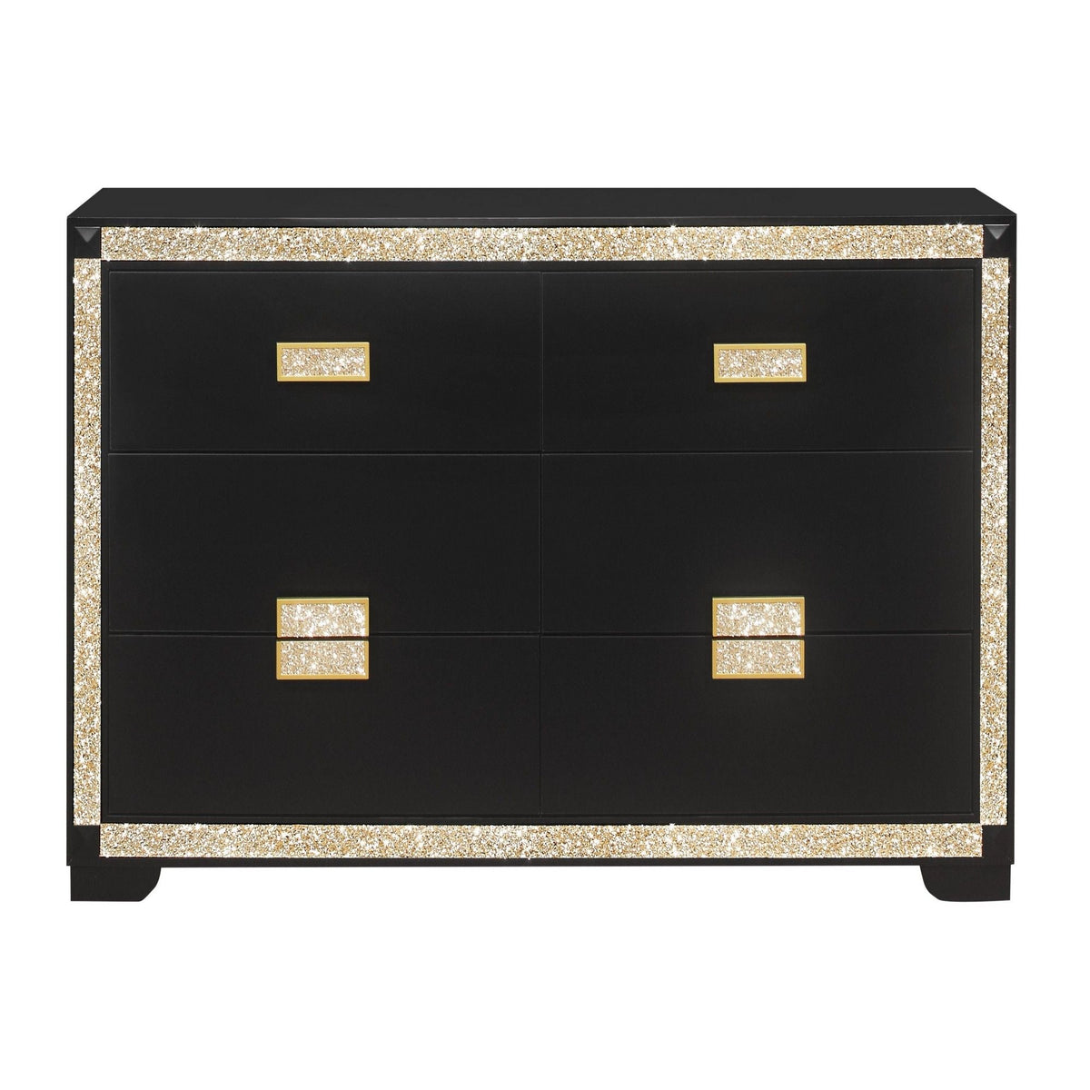 Lively - Bedroom Set With Glitter Detail And Padded Headboard