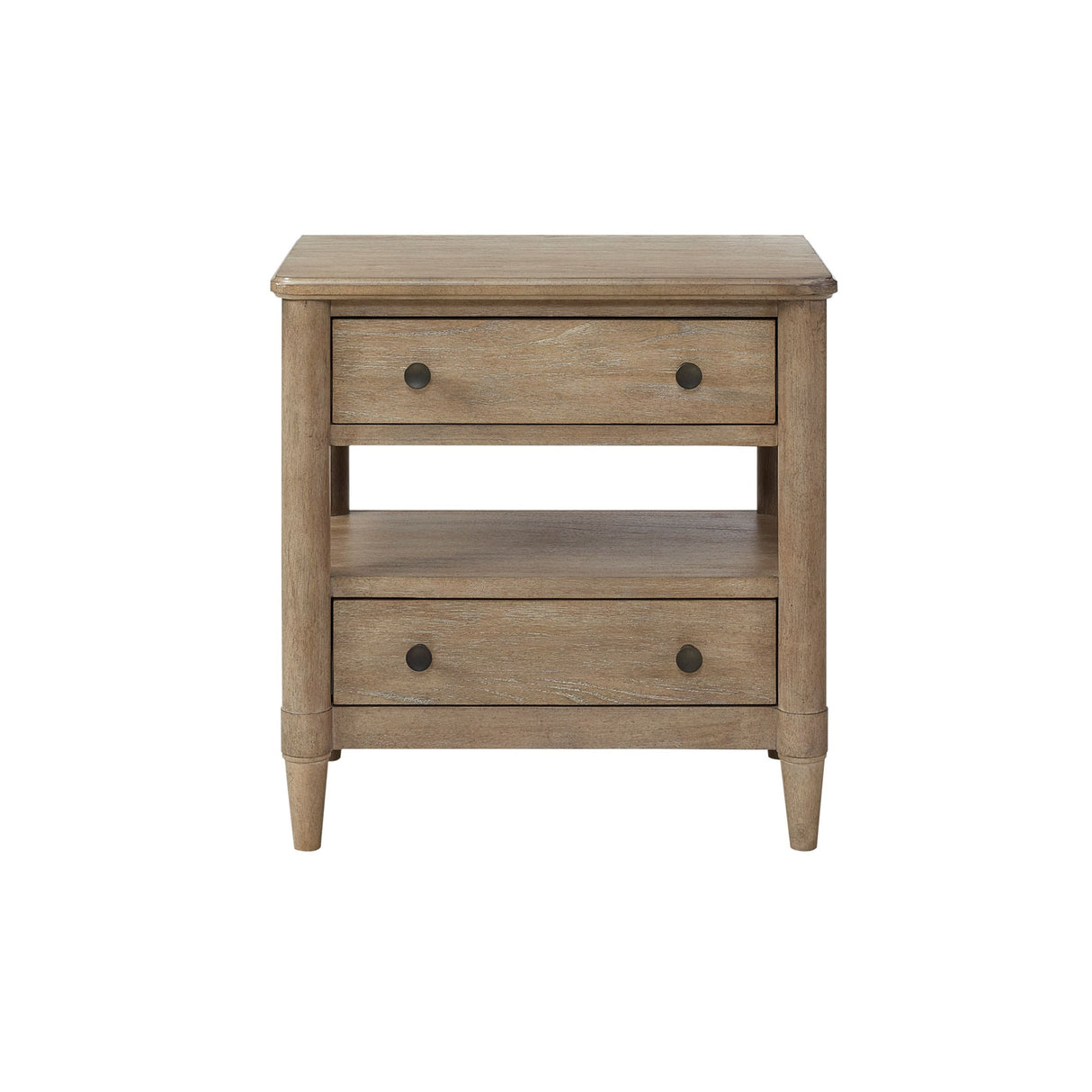 Nightstand with 2 Drawer and Open Shelf