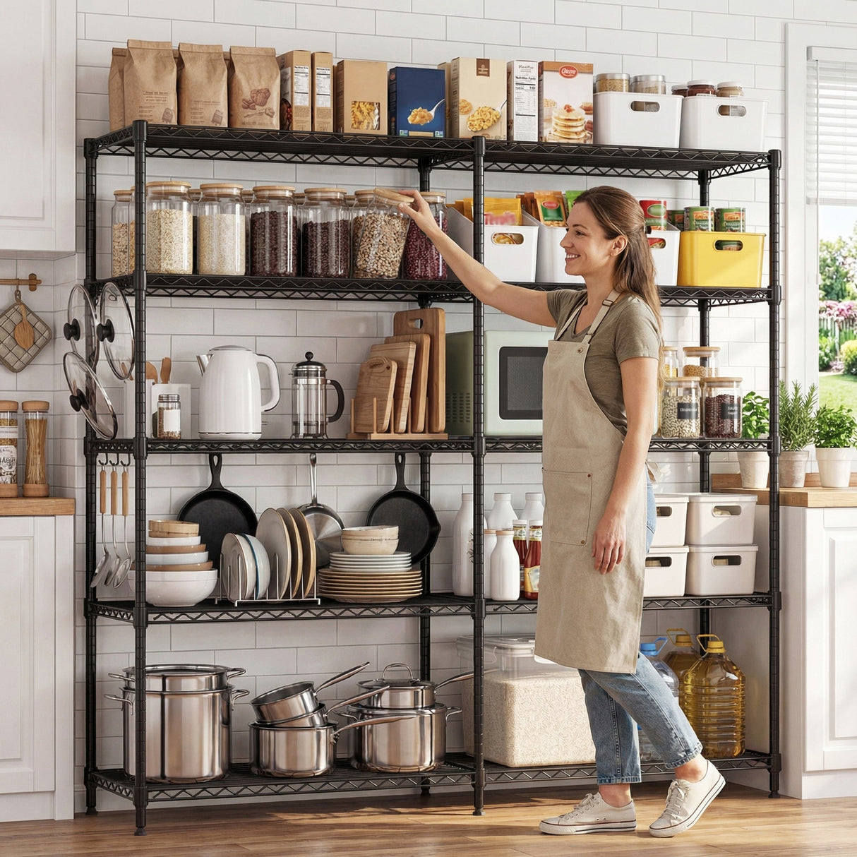 5 Tiers Adjustable Heavy Duty Metal Storage Shelves