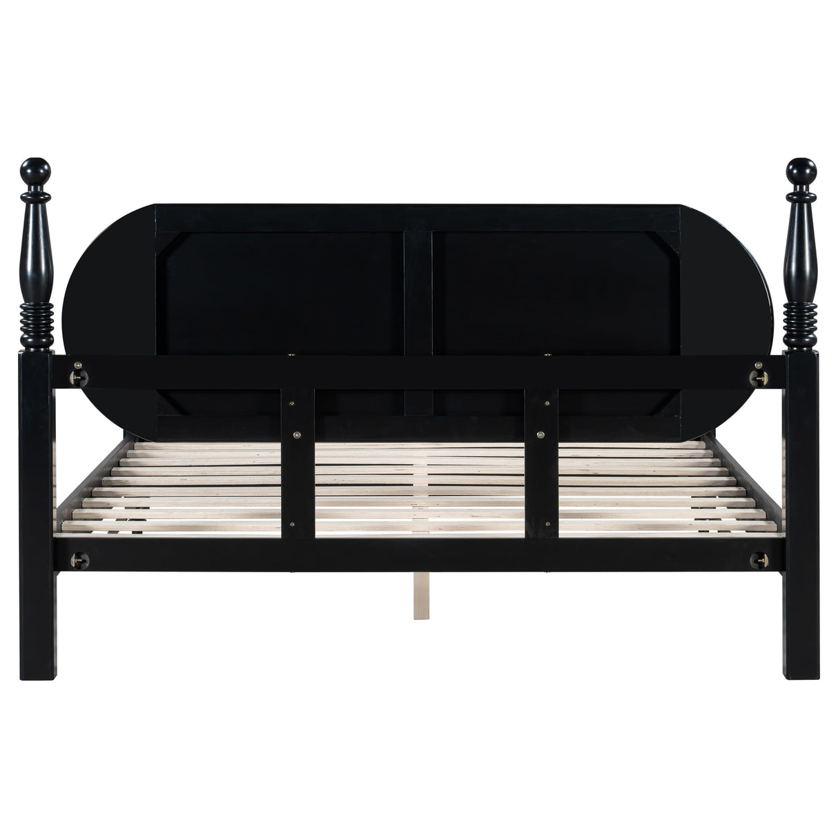 Queen Bed Frame, Solid Wood Platform with Slats
