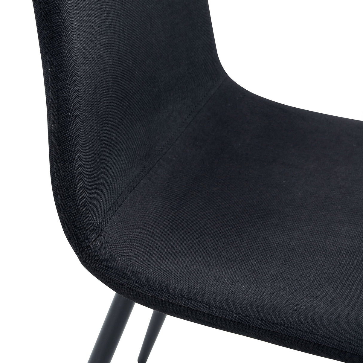 Modern Medieval Style Cushioned Side Chairs Set With Metal Legs For Kitchens