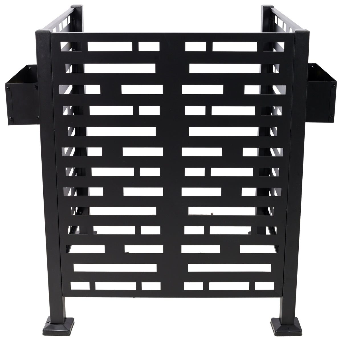 3x3 Ft Metal Air Conditioner Privacy Fence with Planter Boxes