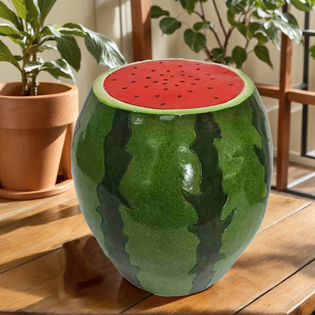 Watermelon Fruit Stool, 13.4' Oversized Resin Stool, Side Table, Home Decor