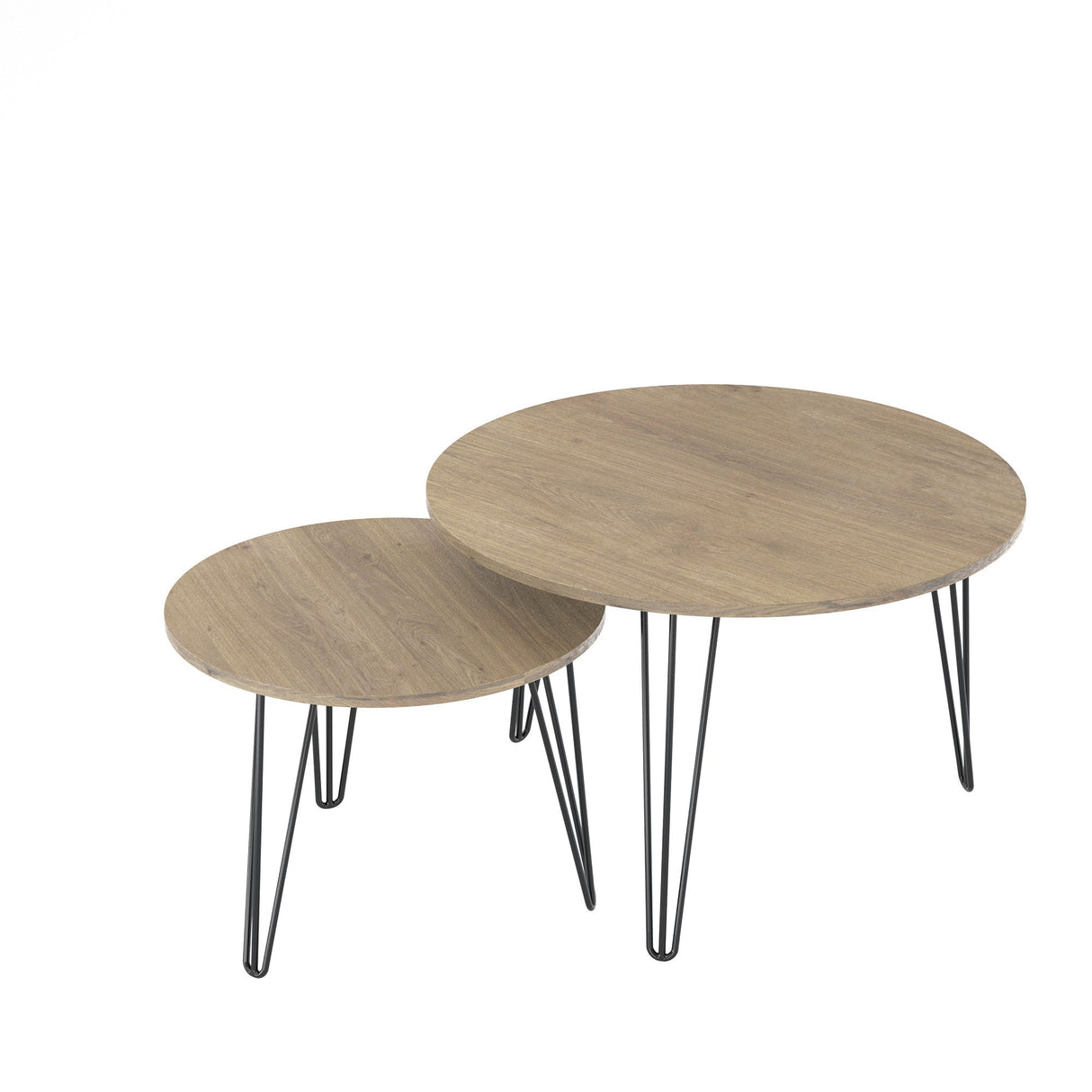 Round Nesting Coffee Table For Living Room (Set of 2)