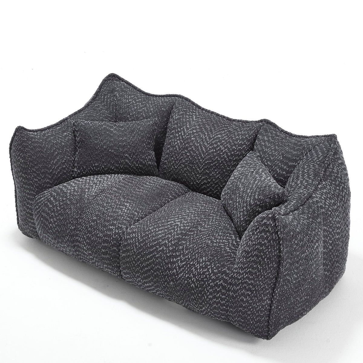 Comfortable Dual Beanbag Chair With High Resilience Foam Core For 2 People