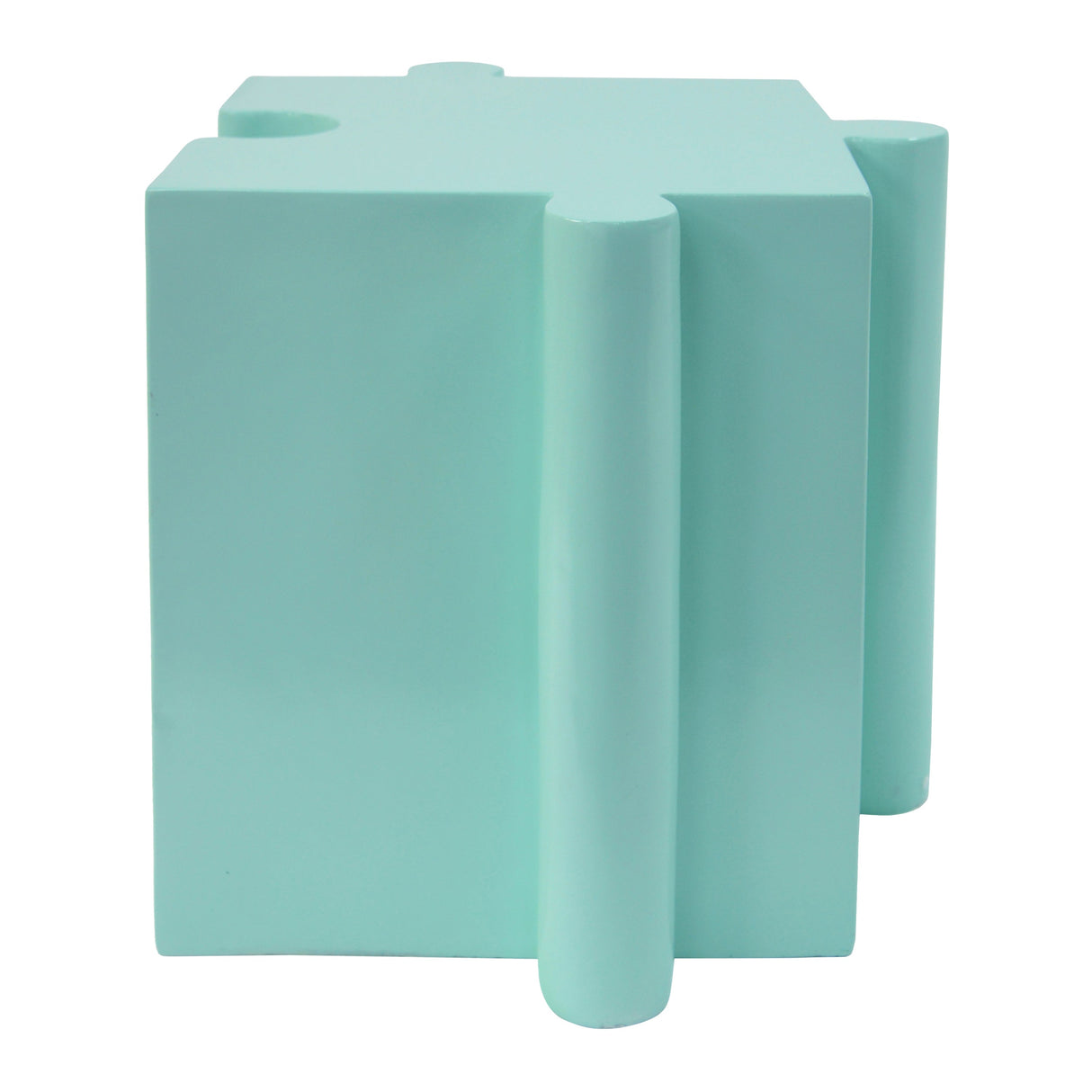 3-Piece Artistic Puzzle Table Set, Modular MGO Side Tables with Interlocking Design