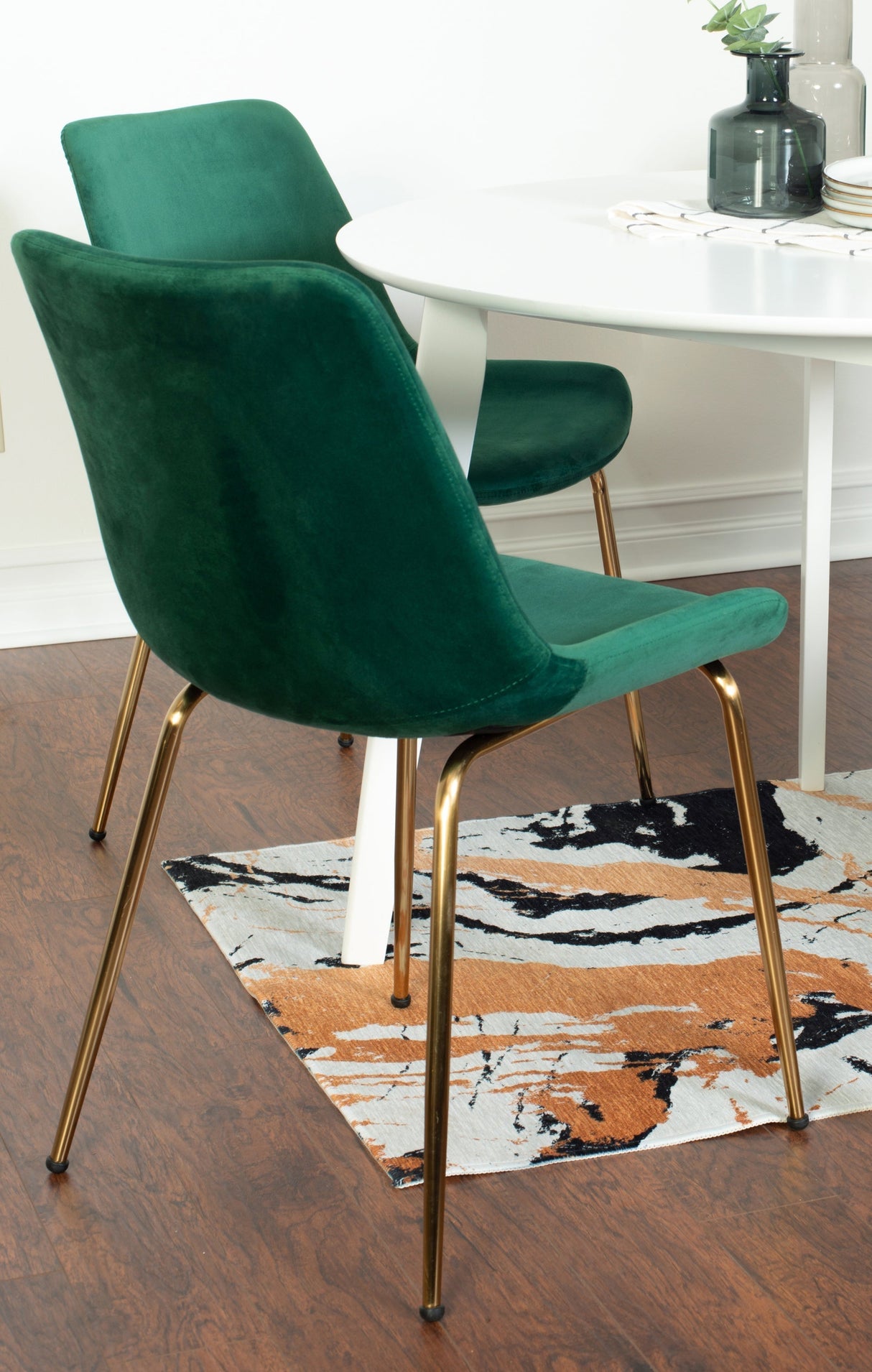 Aufurr Contemporary 3-Piece White Round Dining Set