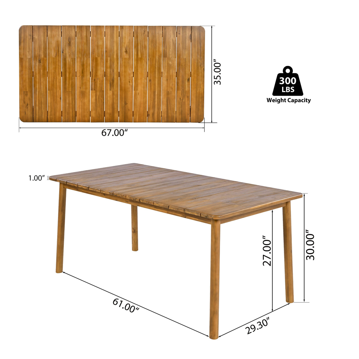 Klismos Outdoor Patio 7PCS Dining Set