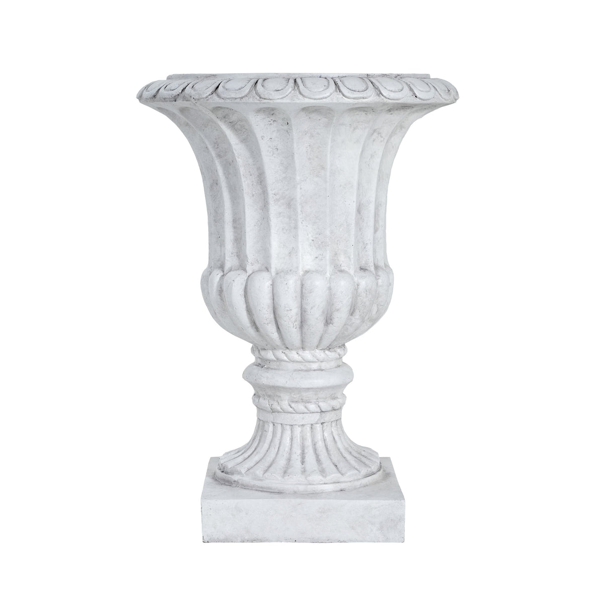 Outdoor Garden Urn Planter, Antique White