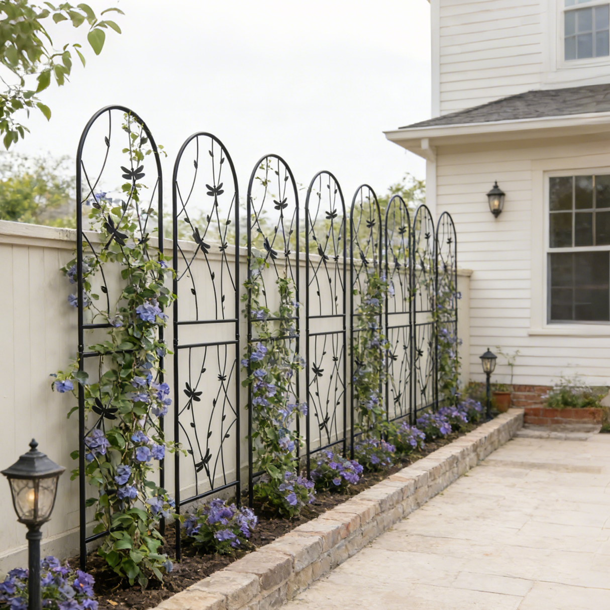 2 Pack Metal Garden Trellis 71" x 19.7" Rustproof Trellis for Climbing Plants